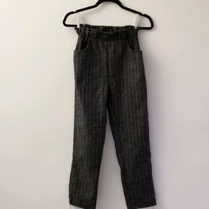 High-waisted striped pants